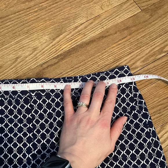 NWOT Mario Serrani Blue and White Mini Pencil Skort - Picture 10 of 11